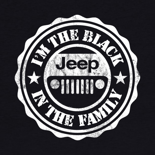 I'm The Black In The Family Jeep Vintage Jeep men/women/kid Jeep by Oska Like